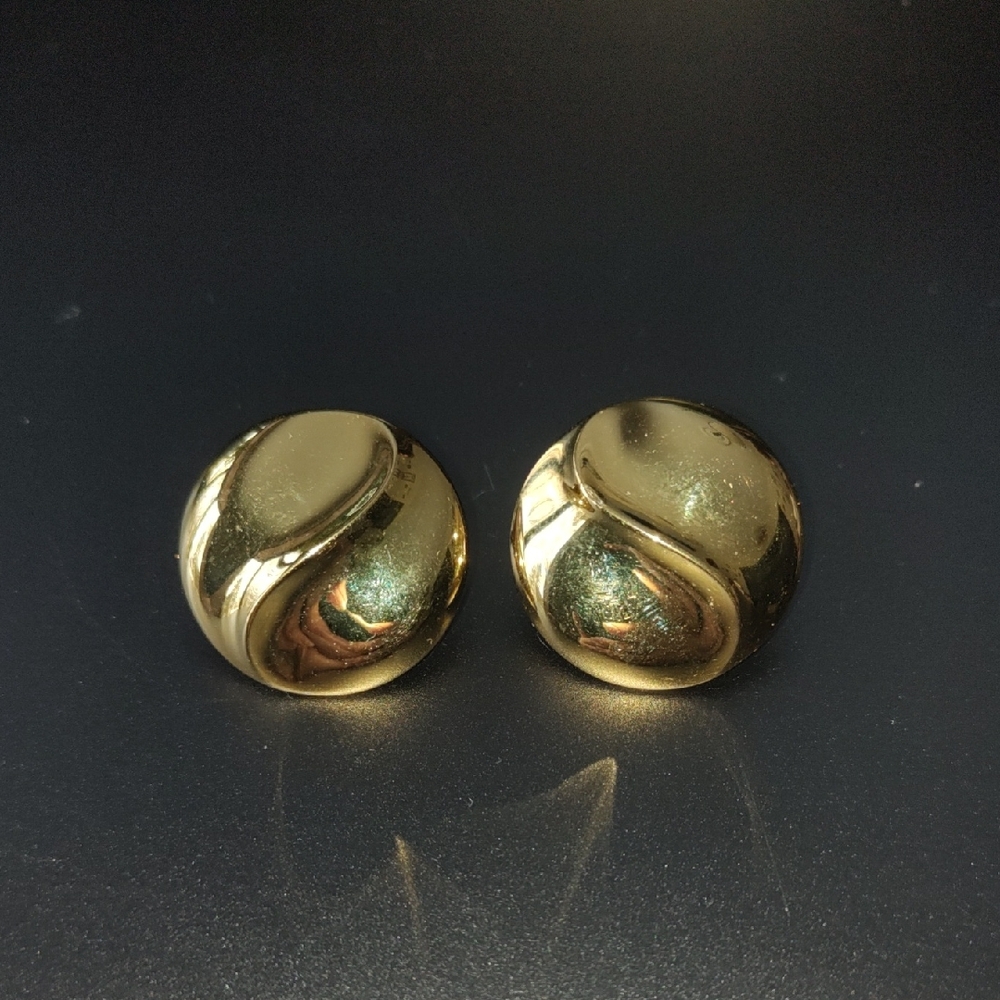 Vintage Trifari Signed Gold-Tone Earrings